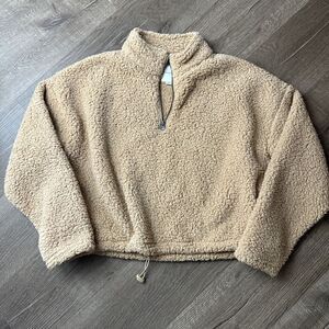 American Eagle‎ Brown Teddy Oversized Pullover Size Large